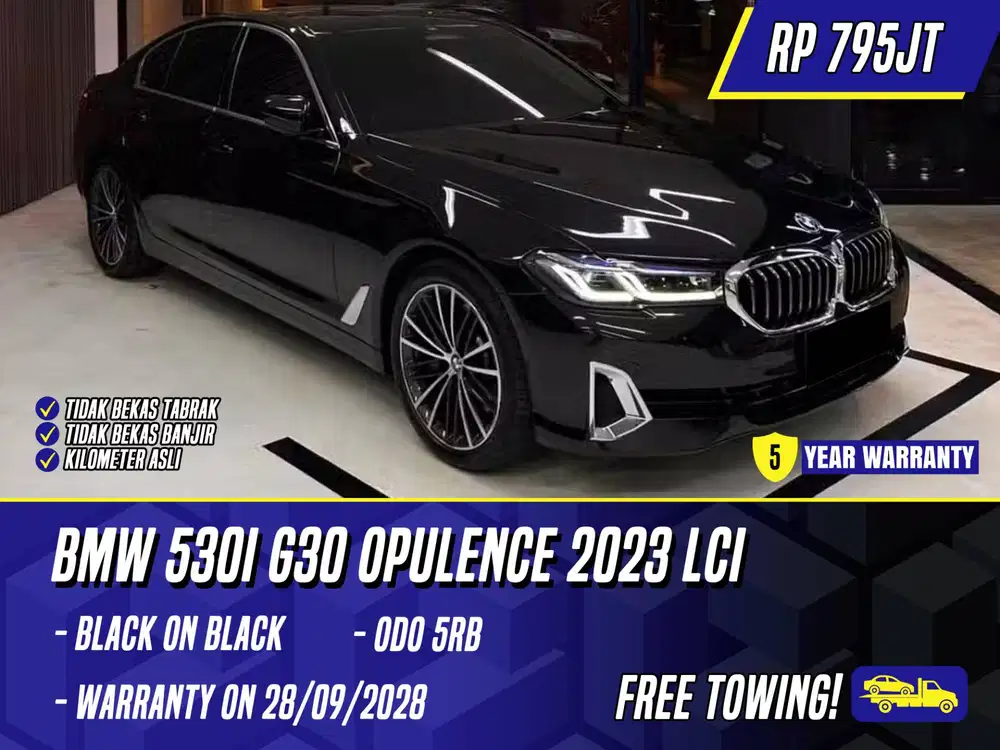 BMW 530i G30 Opulence 2023 LCI Black Hitam 530 i