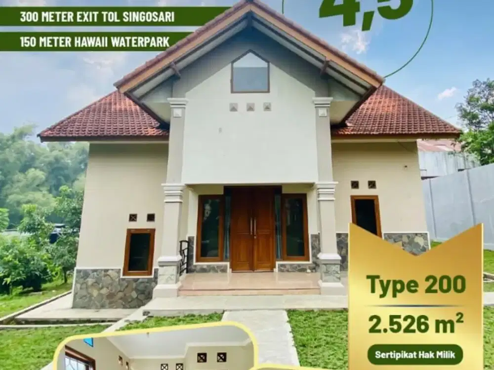 Dijual Villa Pribadi  Lokasi di Baleajosari, Kota Malang