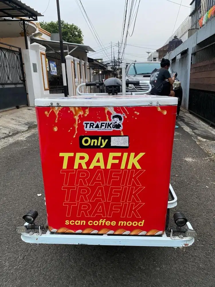 Selis gerobak kopi sepeda listrik