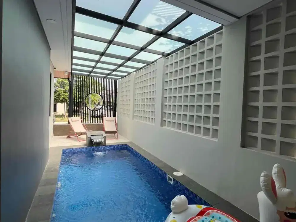 Rumah Minimalis Full Furnished Siap Huni di Kota Baru Parahyangan - Lengkap dengan Kolam Renang