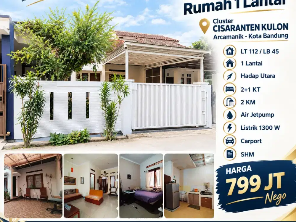 Dijual cepat rumah di cluster Cisaranten Kulon, Arcamanik