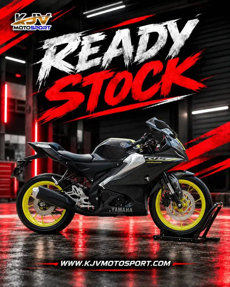 YAMAHA YZF R15 V4 GREY 2023 KM 9K PAJAK PANJANG NO MINUS