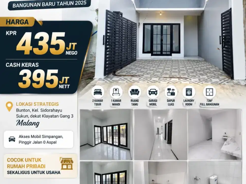 Rumah Dijual di Kota sukun Malang – Lokasi Strategis, Harga Menarik!