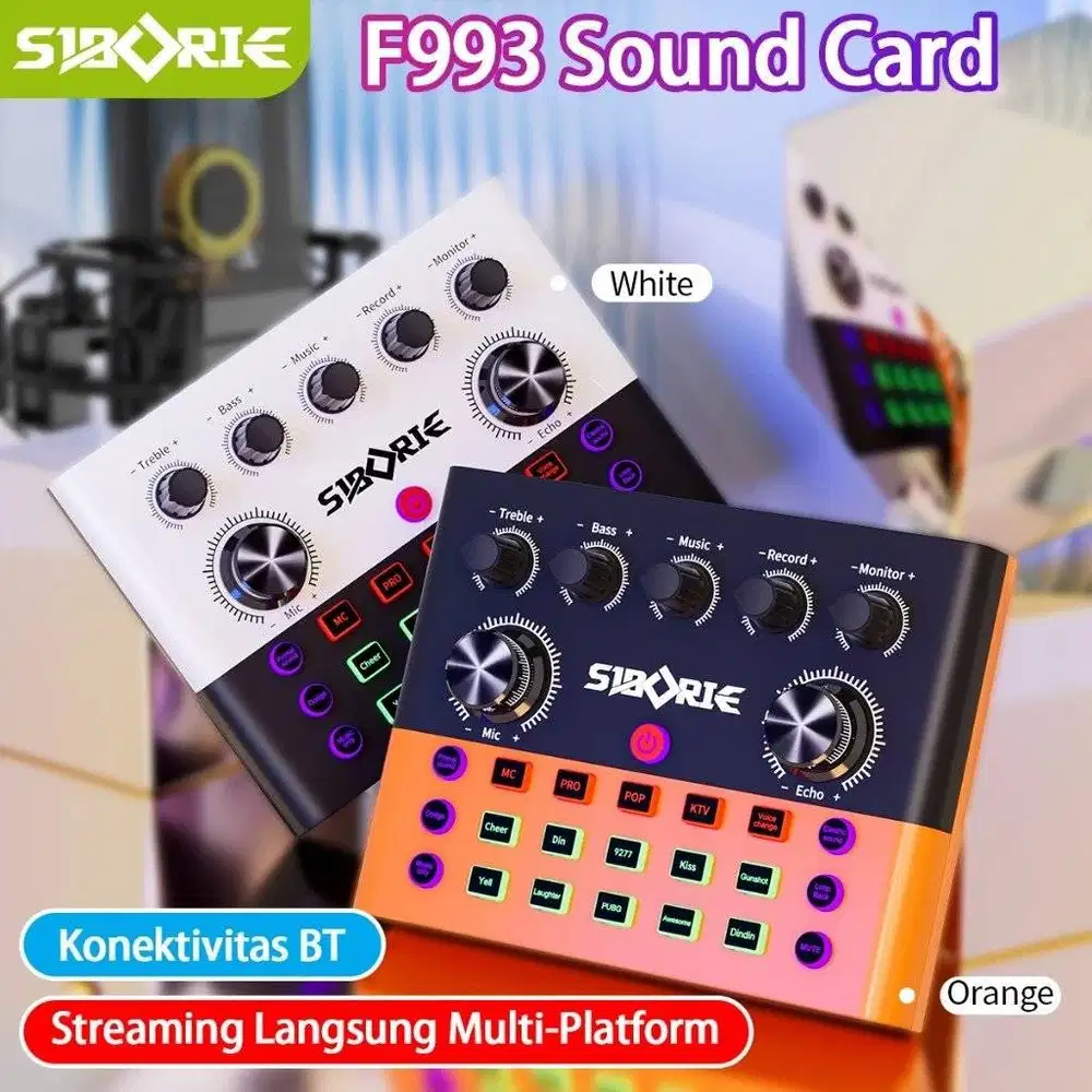 Siborie F993 soundcard live for phone PC Mixer Bluetooth Audio