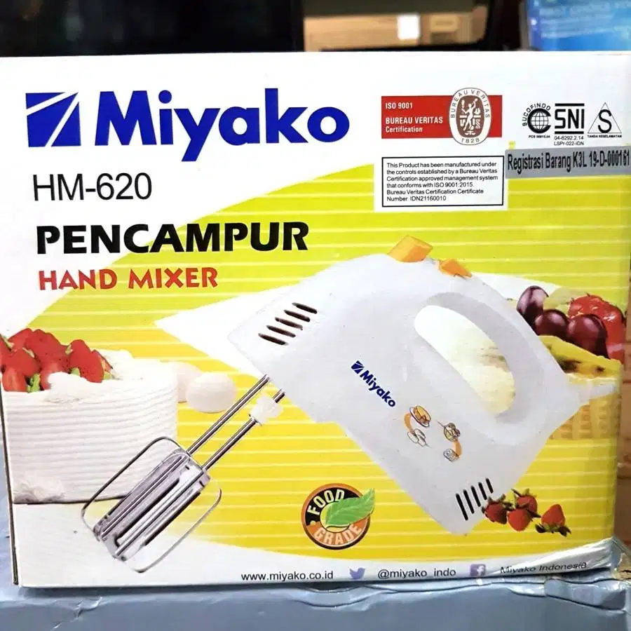 HAND MIXER HM 620 MIYAKO PENCAMPUR ADONAN KUE ELEKTRONIK