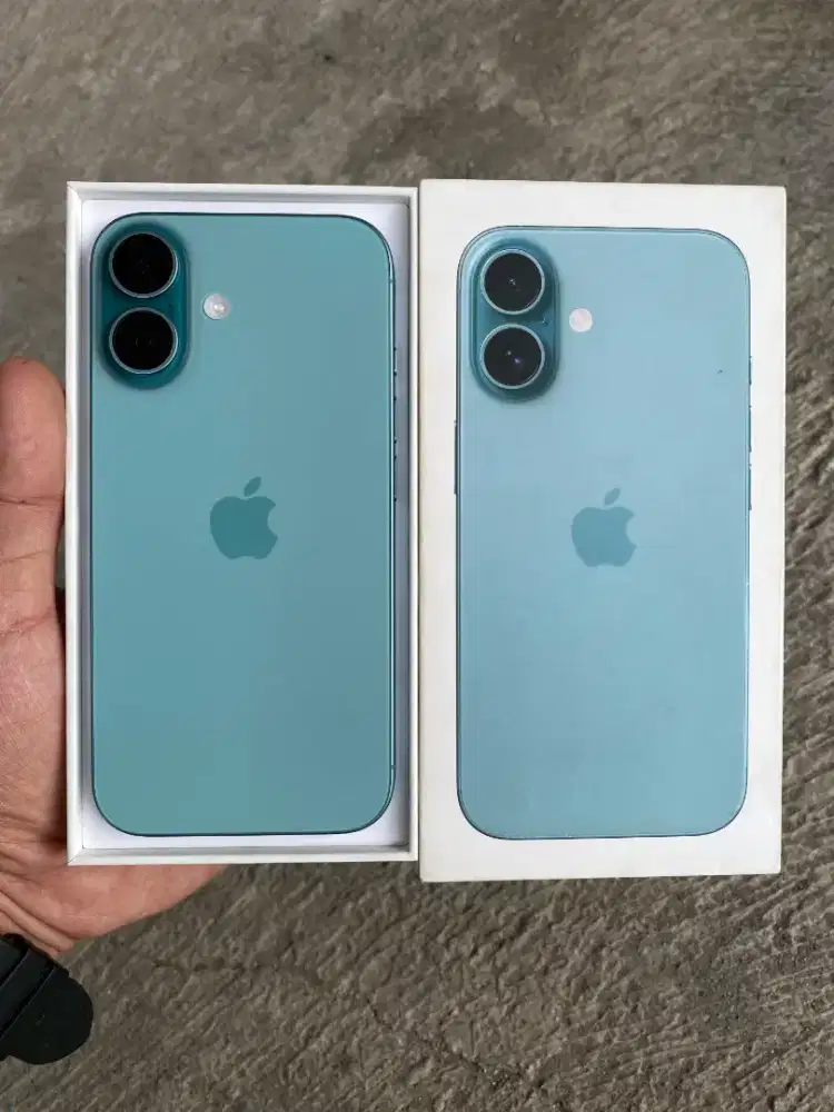 iPhone 16 128GB (Teal), Terdaftar Beacukai Resmi, BH89%/701