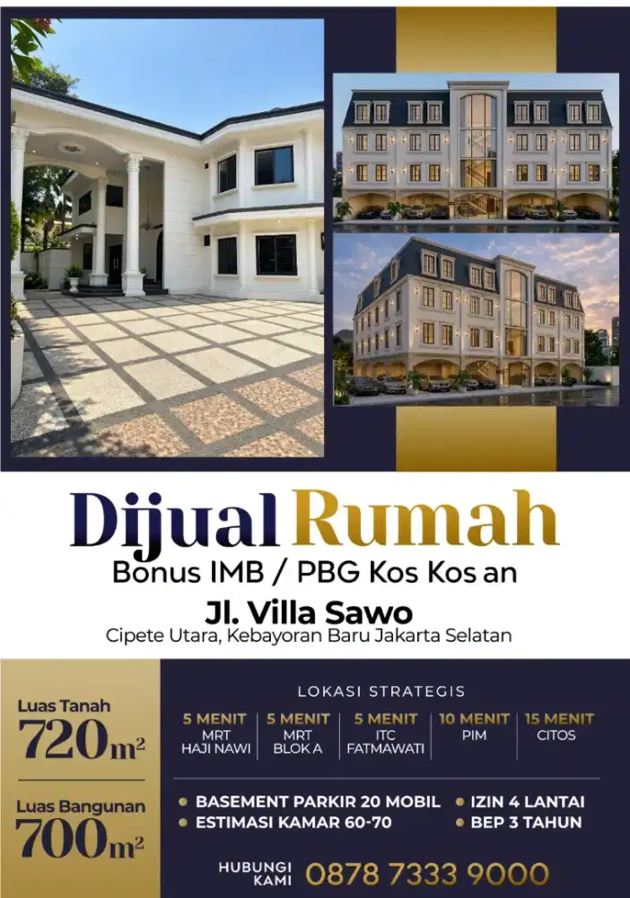 JUAL Rumah dapat IMB / PBG Kost