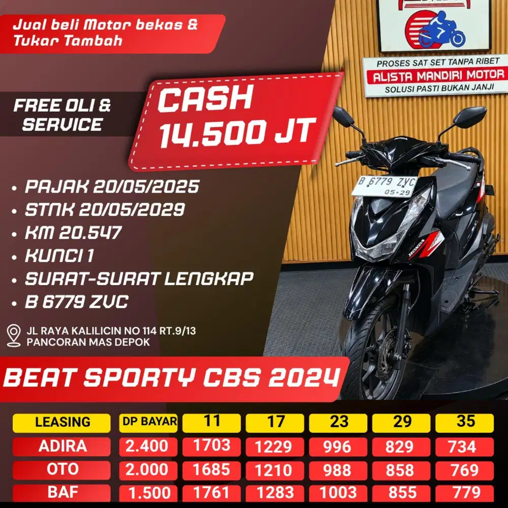 BEAT SPORTY CBS 2024 CASH / KREDIT ALISTA