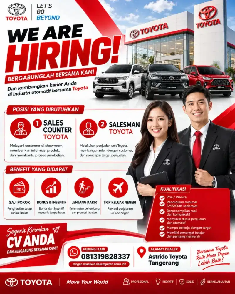 Dibutuhkan Sales Counter & Salesman