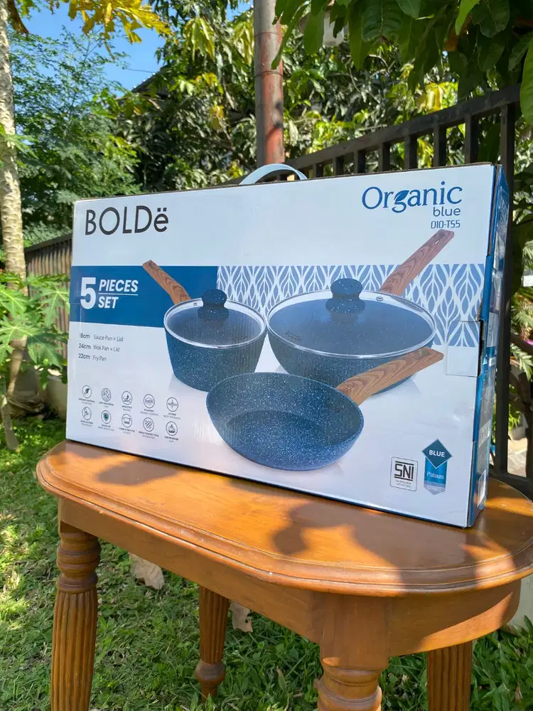 Bolde Organic Set Pan 5pcs - warna biru