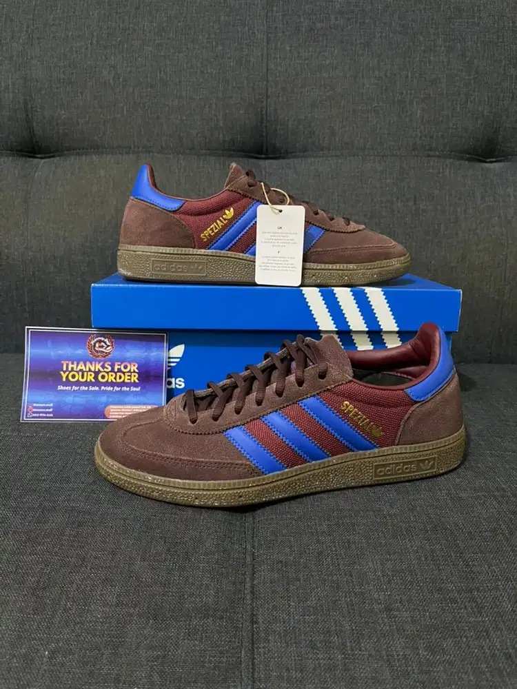 Sepatu Adidas Handball Spezial Brown Blue Size 40 2/3 Second Fullset