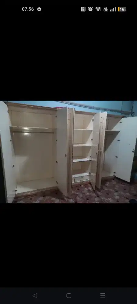 lemari pakaian sungkai 3 meter