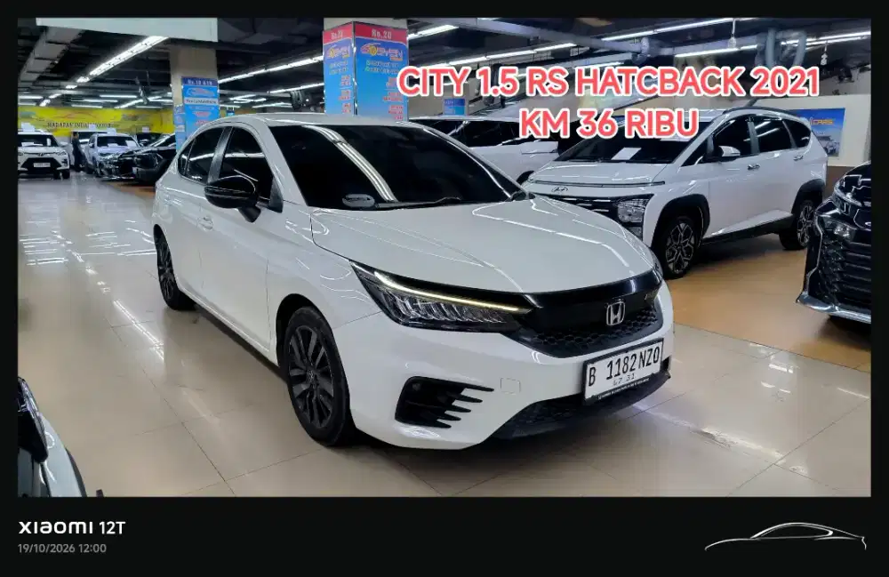 km 36 ribu HONDA CITY 1.5 RS HB HATCHBACK AT 2021 kondisi istimewa