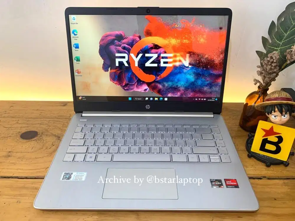 Laptop Desain HP 14s-fq1xx Ryzen 3 5300U RAM 8 / 512 SSD Layar FHD