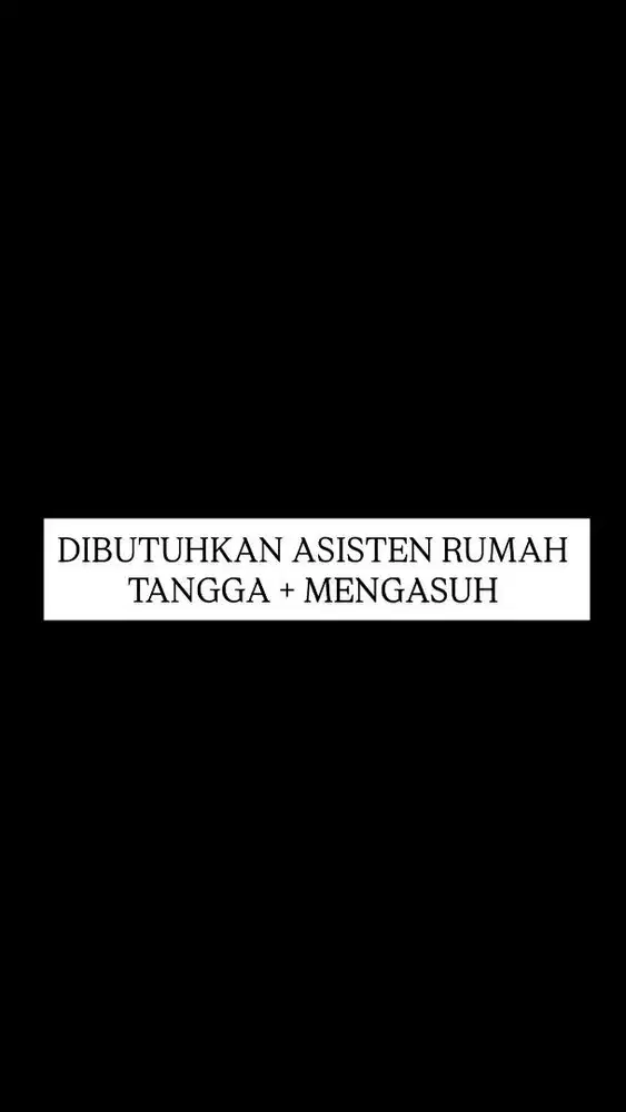 DIBUTUHKAN SEGERA