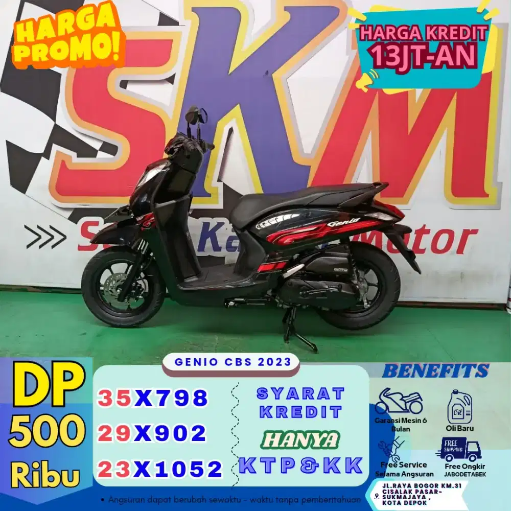 Proses 1hari dp 500rb genio 2023 bekas rasa baru
