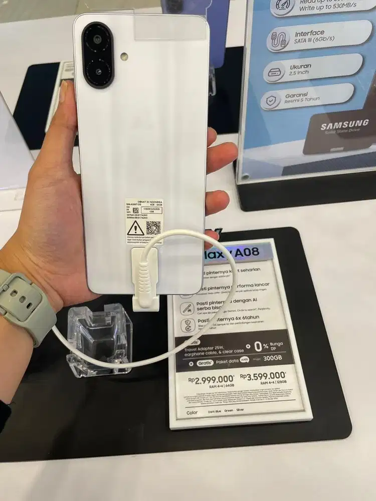 SAMSUNG GALAXY A08 RAM 4/128GB PROMO CICILAN BUNGA 0% FREE 2X CICILAN