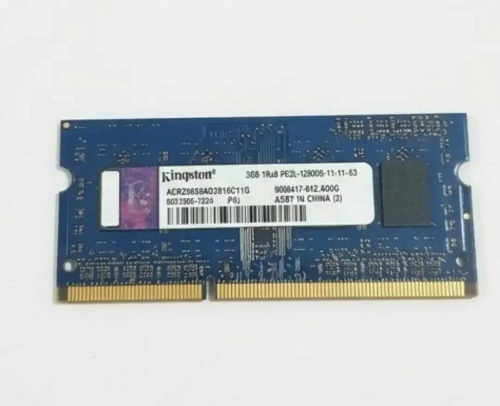Sodimm Ram Laptop DDR3 2 Gb Kingston PC3L-12800S Second Normal Tested