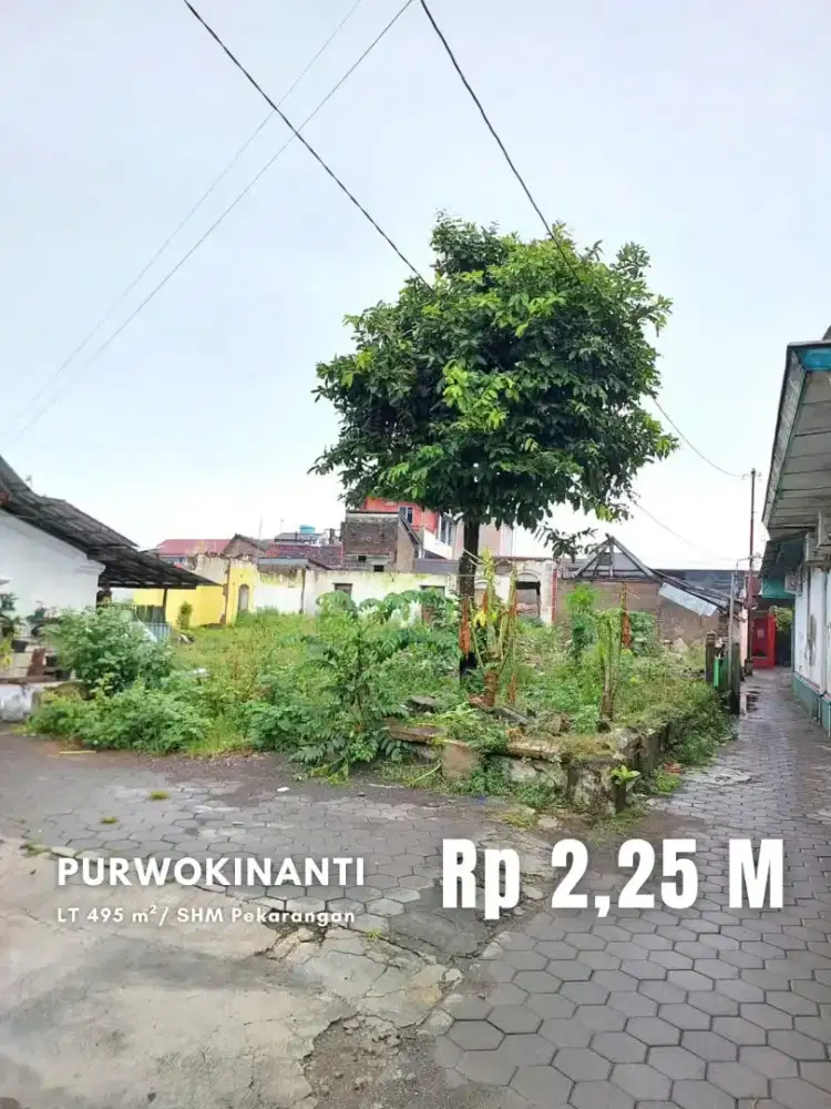 Dijual Tanah Ngantong di Purwokinanti dekat Malioboro