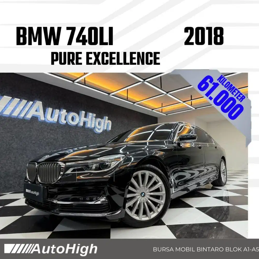 DP20% [Km61.000] 740Li Pure Exc 2018 Black / 740i Reg 2017 #AUTOHIGH