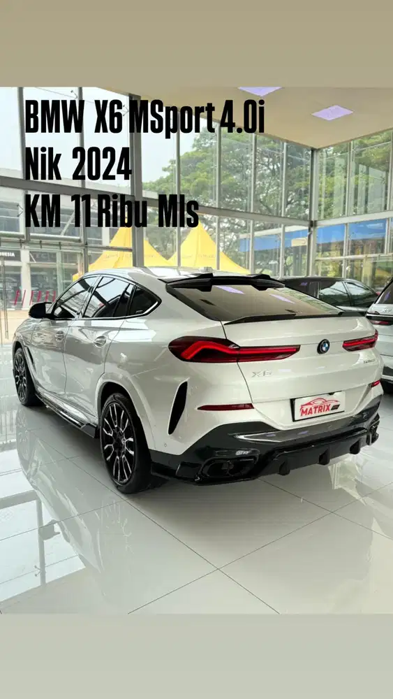 BMW X6 MSport 4.0 atpm Nik2024 White on black Siap pakai