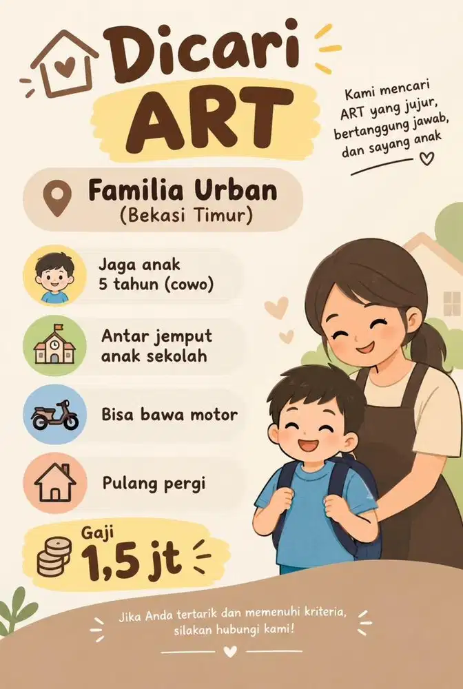 Dicari pengasuh anak