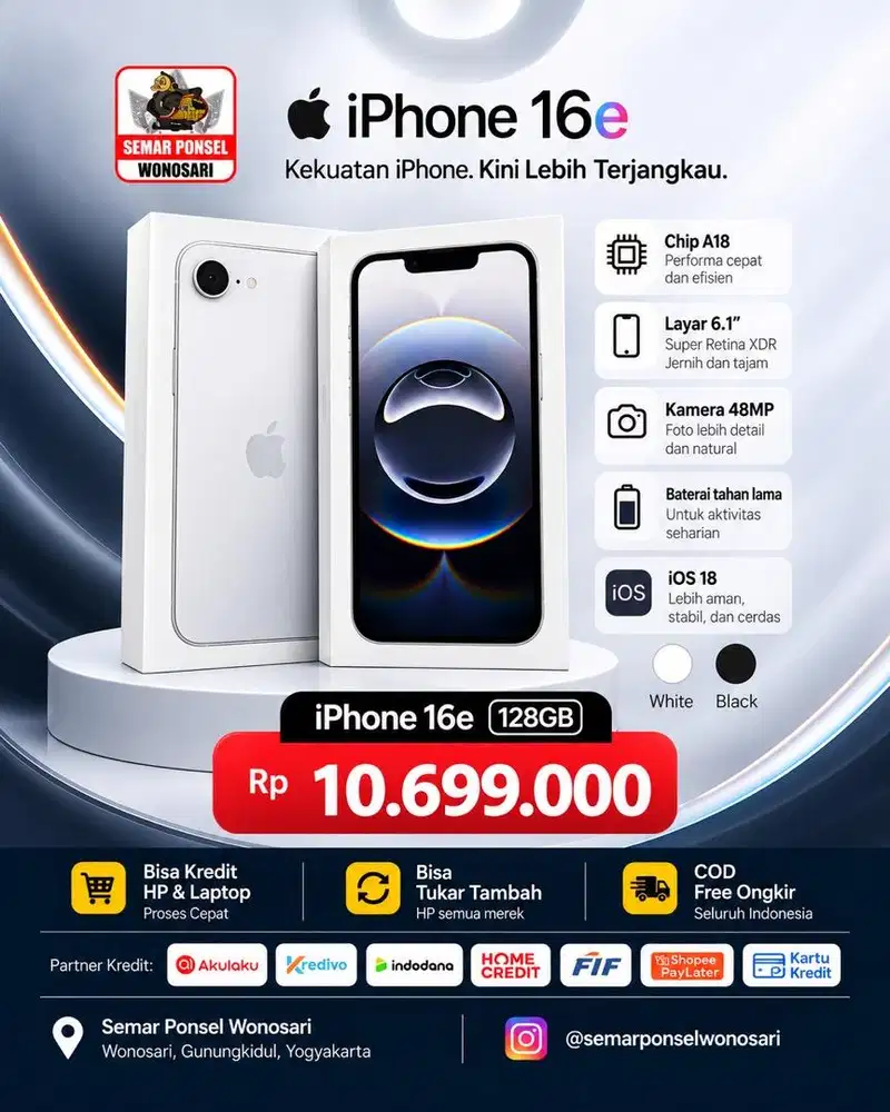 IPHONE 16e 128 new