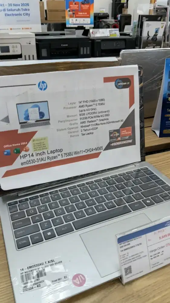 CICILAN HOME CREDIT LAPTOP HP NOTEBOOK R3 8/512GB