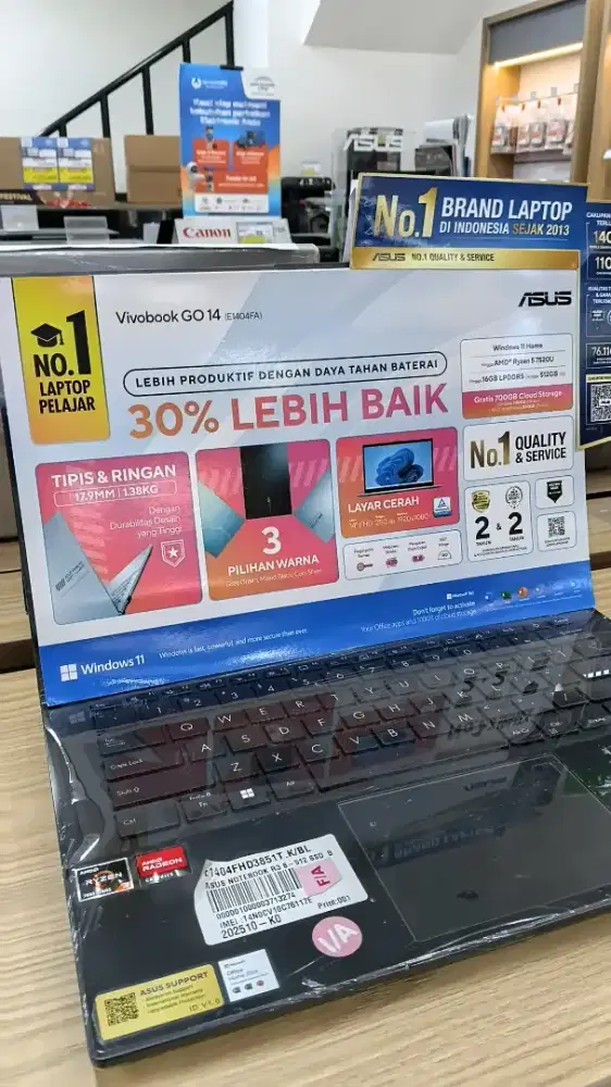 CICILAN HOME CREDIT LAPTOP ASUS NOTEBOOK R3 8/512GB SSD BLACK