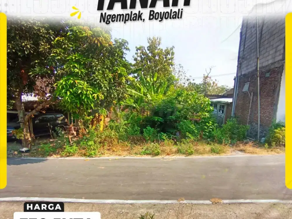 Dijual Tanah Strategis di Ngemplak, Boyolali
