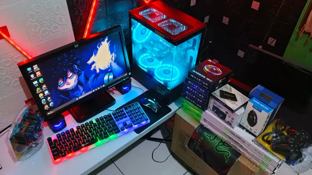 komputer PC gaming fullset siap pakai!!