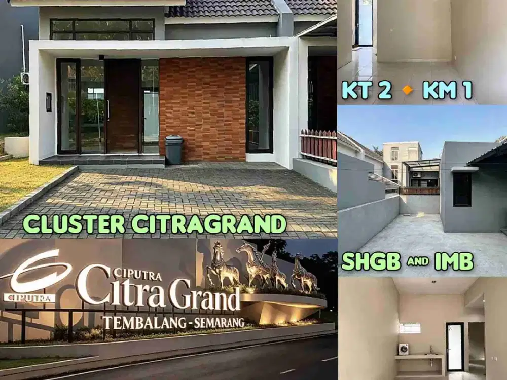 DIJUAL RUMAH DI CLUSTER CITRAGRAND,.SAMBIROTO TEMBALANG SEMARANG