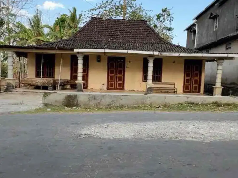 Jual tanah bonus rumah di Wonosari Gunungkidul pinggir jalan murah 1256 m2 hanya 350 jt nego
