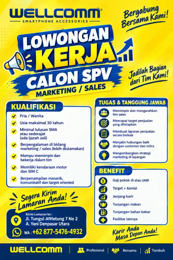 di cari calon SPV ACC gadget merk wellcomm