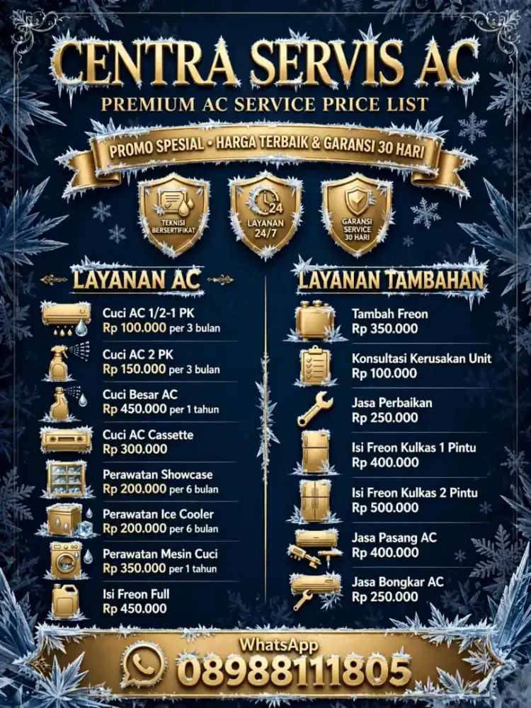 Jasa servis AC dan perawatan Elektronik rumah tangga