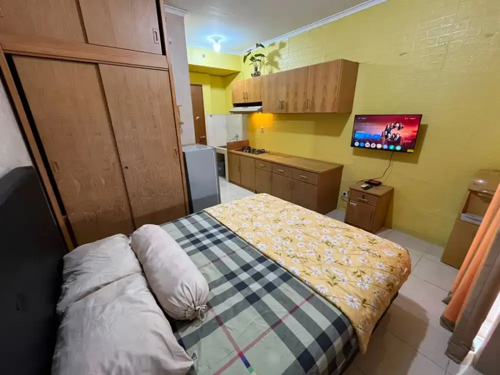 Studio disewakan furnished apartemen maple park