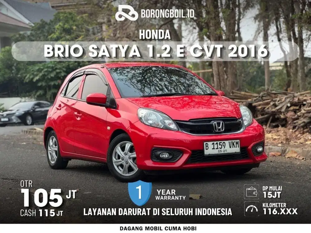 TERMURAH!!BRIO E CVT 2016 RECORD SERVICE