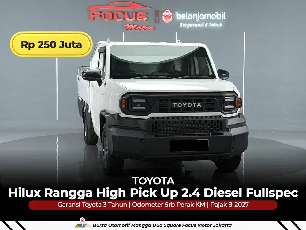 [GARANSI 5THN KM 5RB] Toyota Hilux Rangga High Pick Up 2024/2025/2026