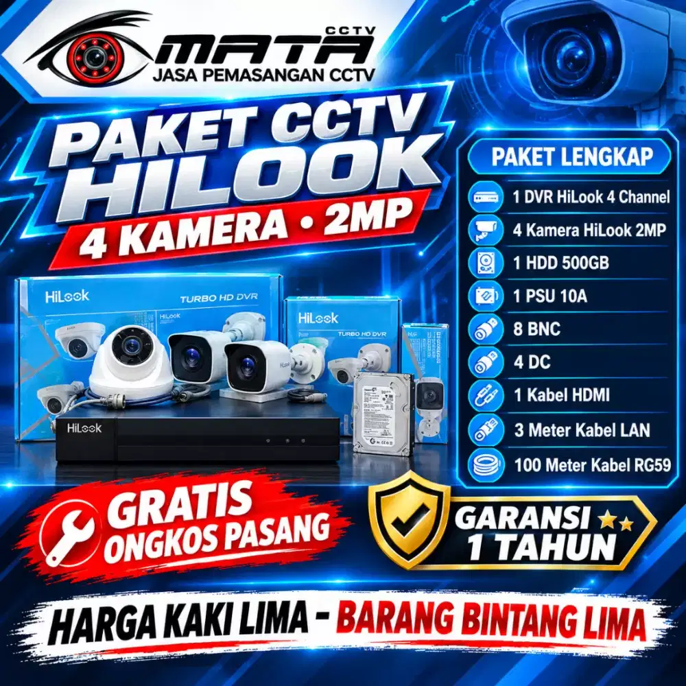 Paket cctv hilook 2mp