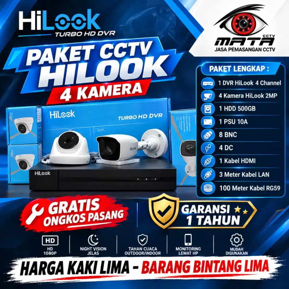 Paket cctv hilook 2mp
