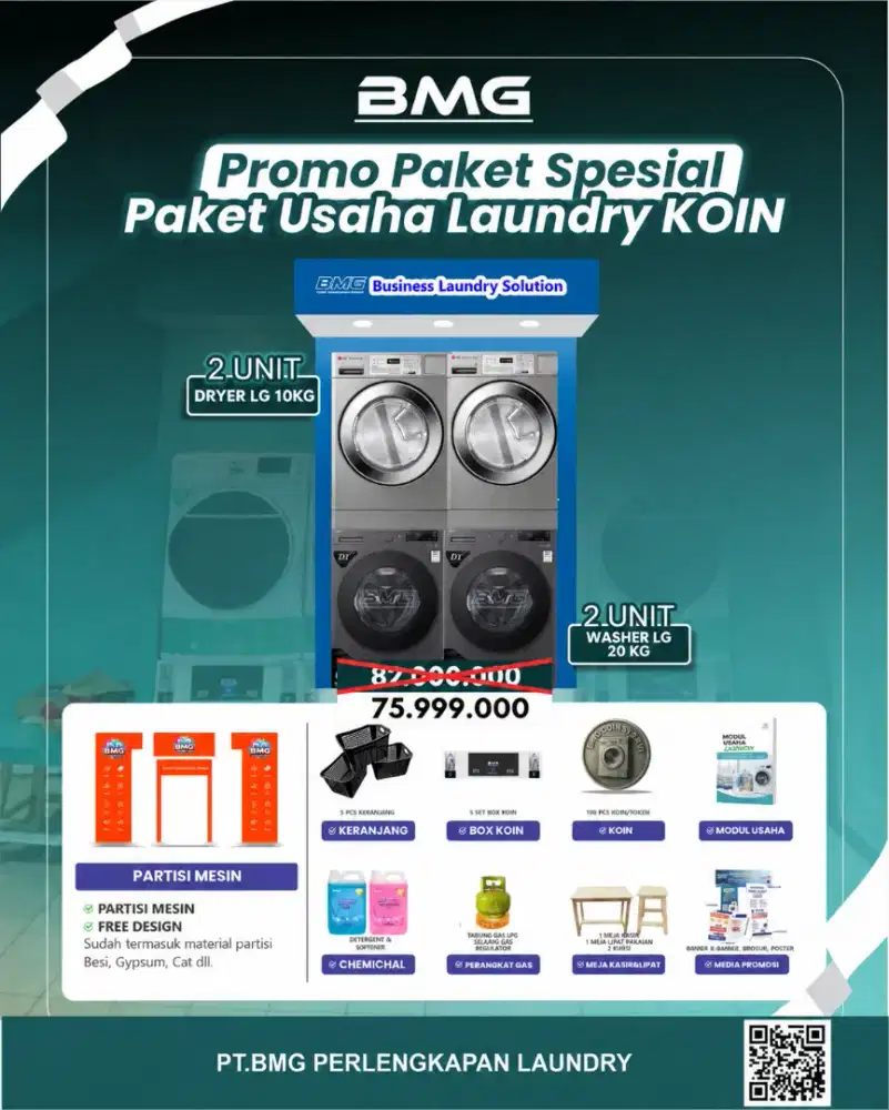 Promo paket usaha laundry koin 2 stack