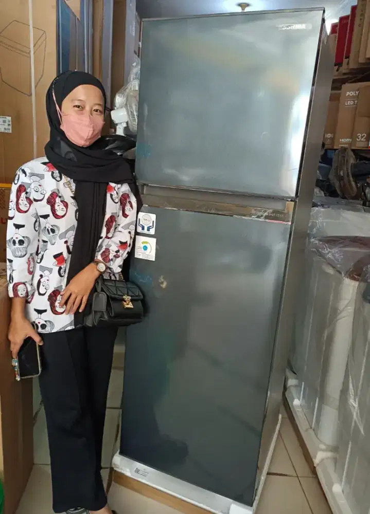 Kulkas Toshiba inverter 2 pintu Jumbo