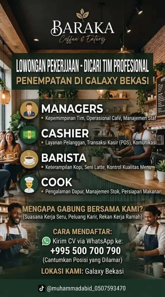 Manager , Barista , cook