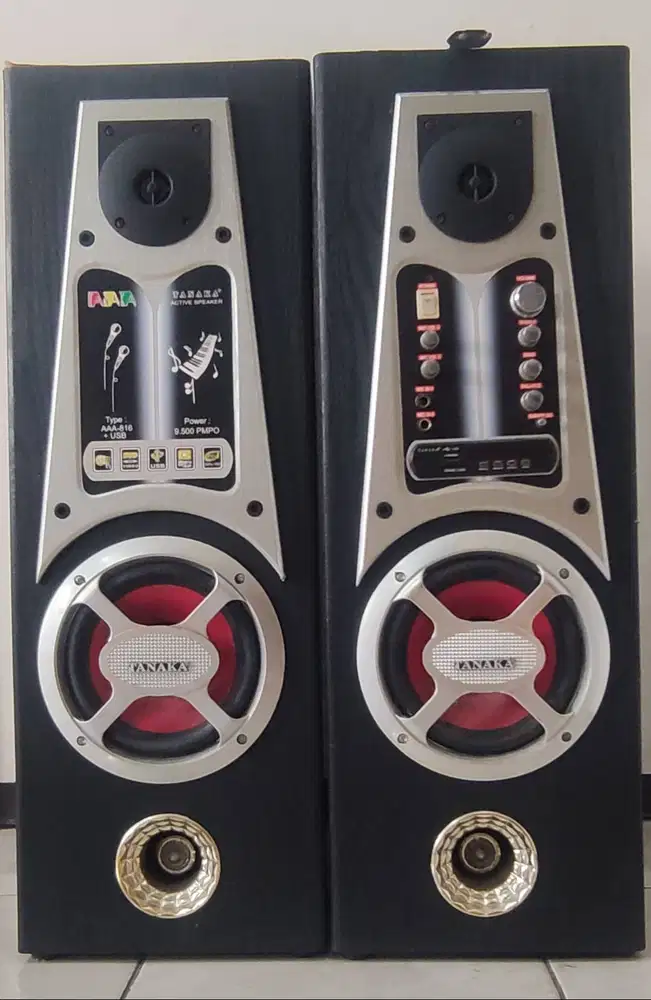 Dijual Paket Speaker Tanaka dan Microphone Jueshiy JS-13V Bekas