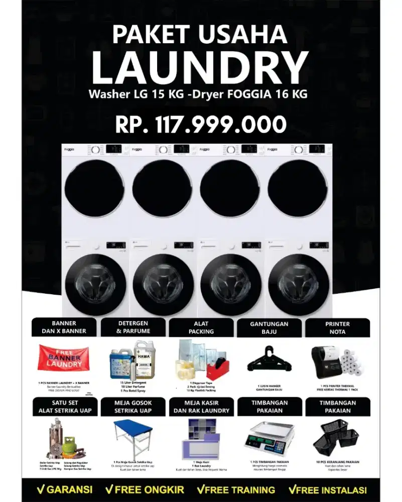 Promo Paket Usaha laundry kiloan 4stack