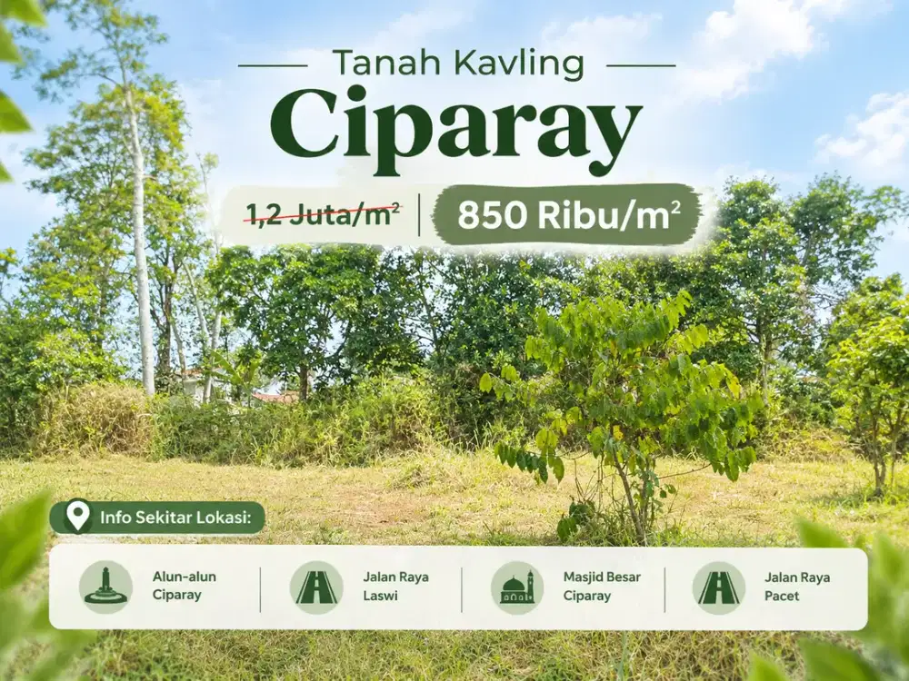Tanah SHM di Sagaracipta, Dekat Kantor Desa Ciparay
