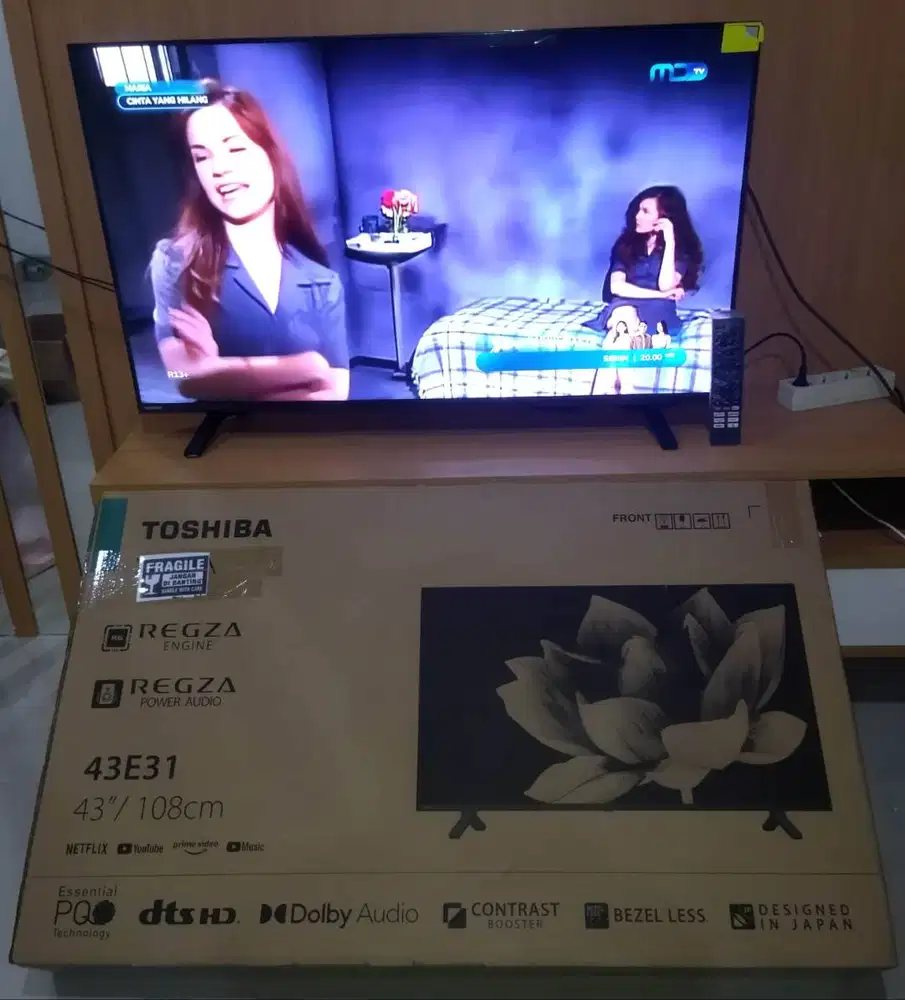 Jual Cepat Smart TV Toshiba 43 Inch (43E31) Fullset. Gading Serpong