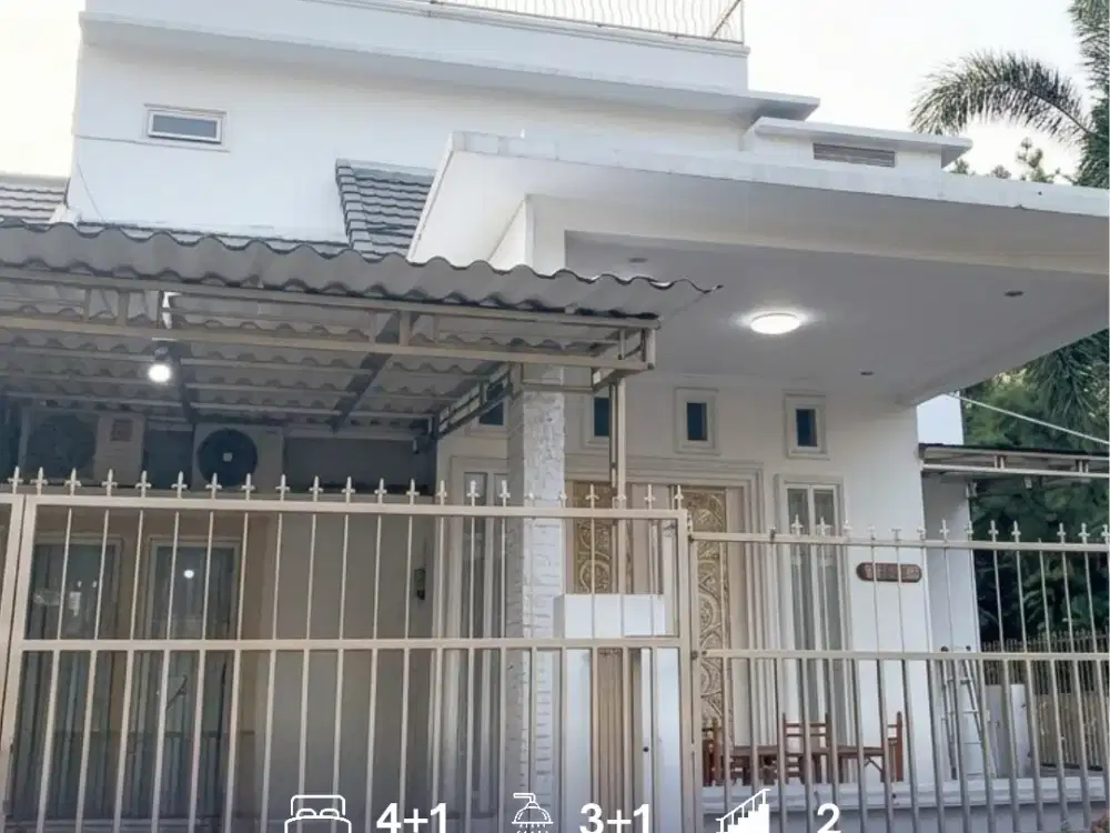 Rumah Hook Semi Furnished Siap Huni di Villa Melati Mas