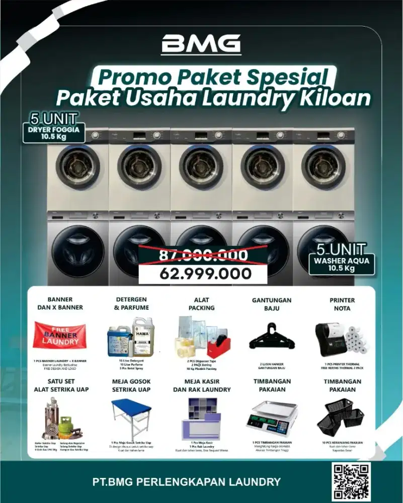 Promo Paket Usaha Laundry kiloan kecil 5 stack