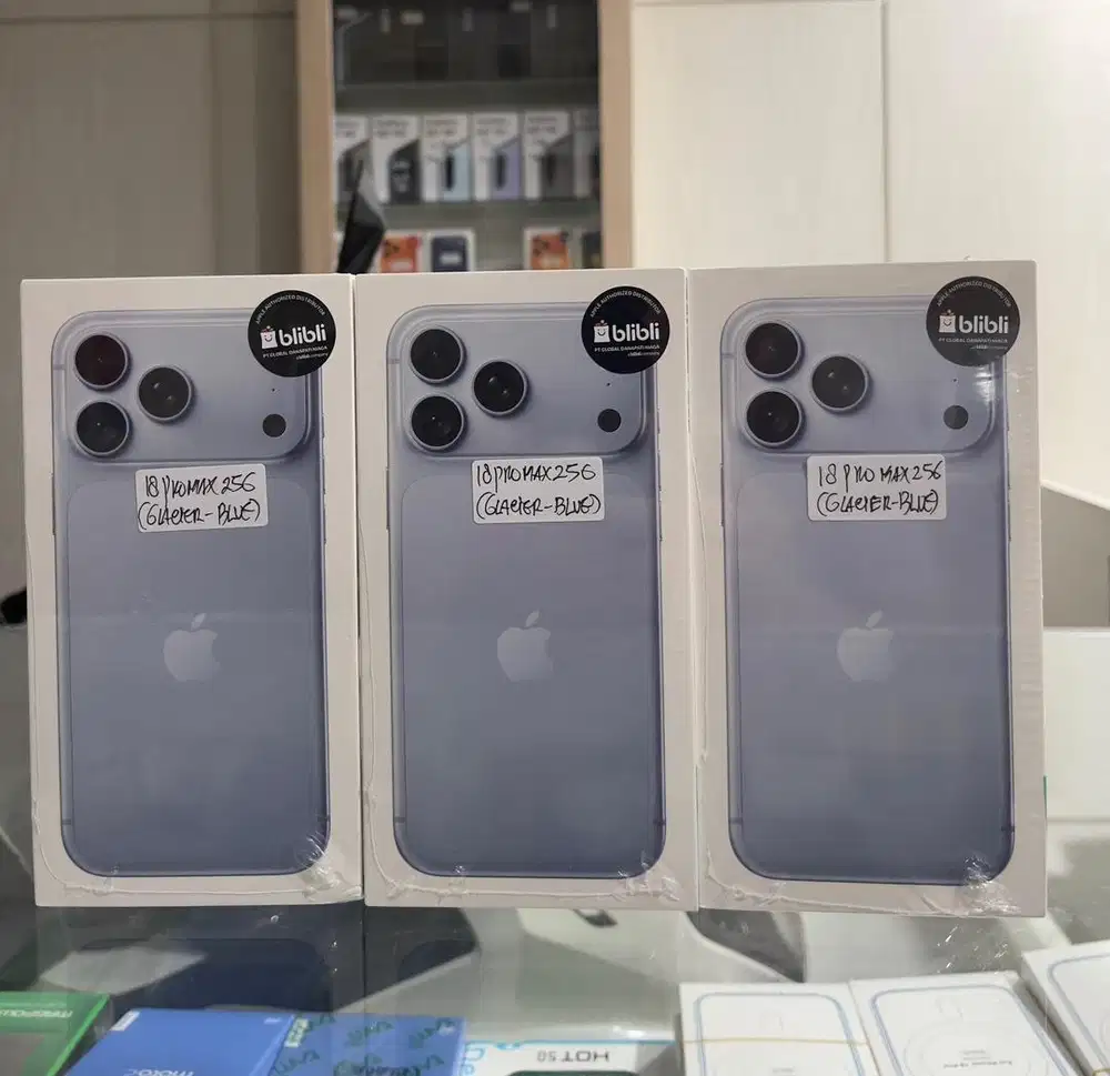 Baru..IPhone 18 Pro Max 256Gb Garansi Resmi (Warna : Glacier Blue)